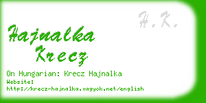 hajnalka krecz business card